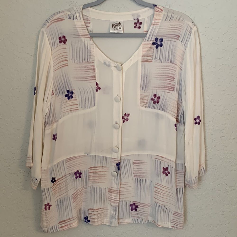Meeks Rayon Blouse. Size M